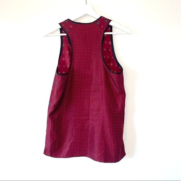 Rag & Bone Teddy Printed Tank in Cabernet Diamond - Picture 4 of 8